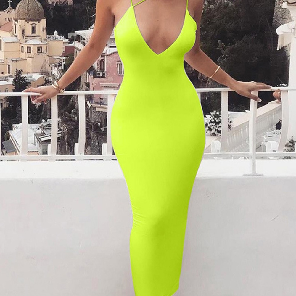 Sexy Low Cut Bodycon Dress